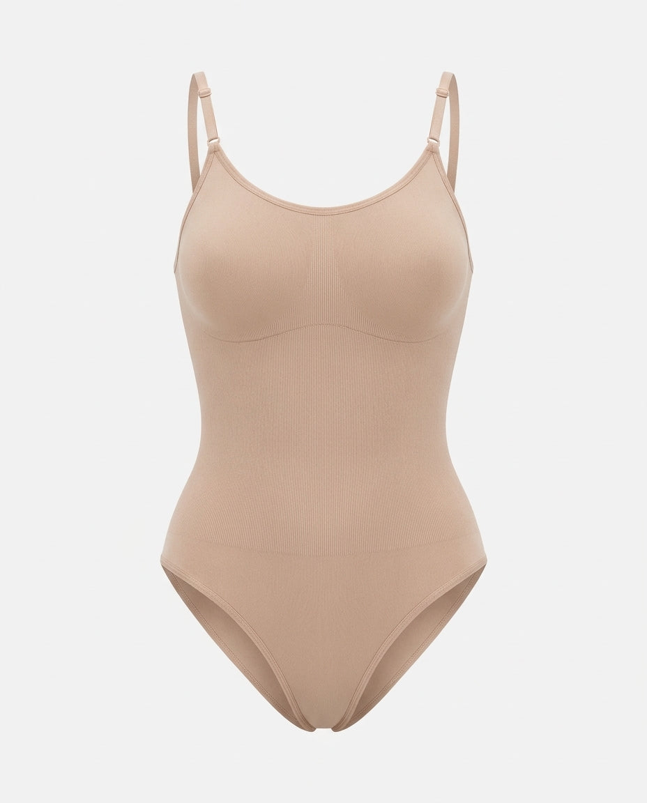 VELORA™ Sculpt Bodysuit in Soft Beige, product view
